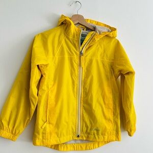 L.L. Bean Yellow Kids Raincoat Waterproof Hooded Jacket